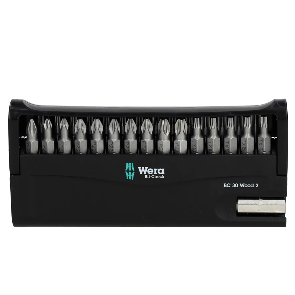 Miniatuur van Wera bitset universeel met houder en cassette Bit-Check 30 Wood - 30-delig (05057432001)