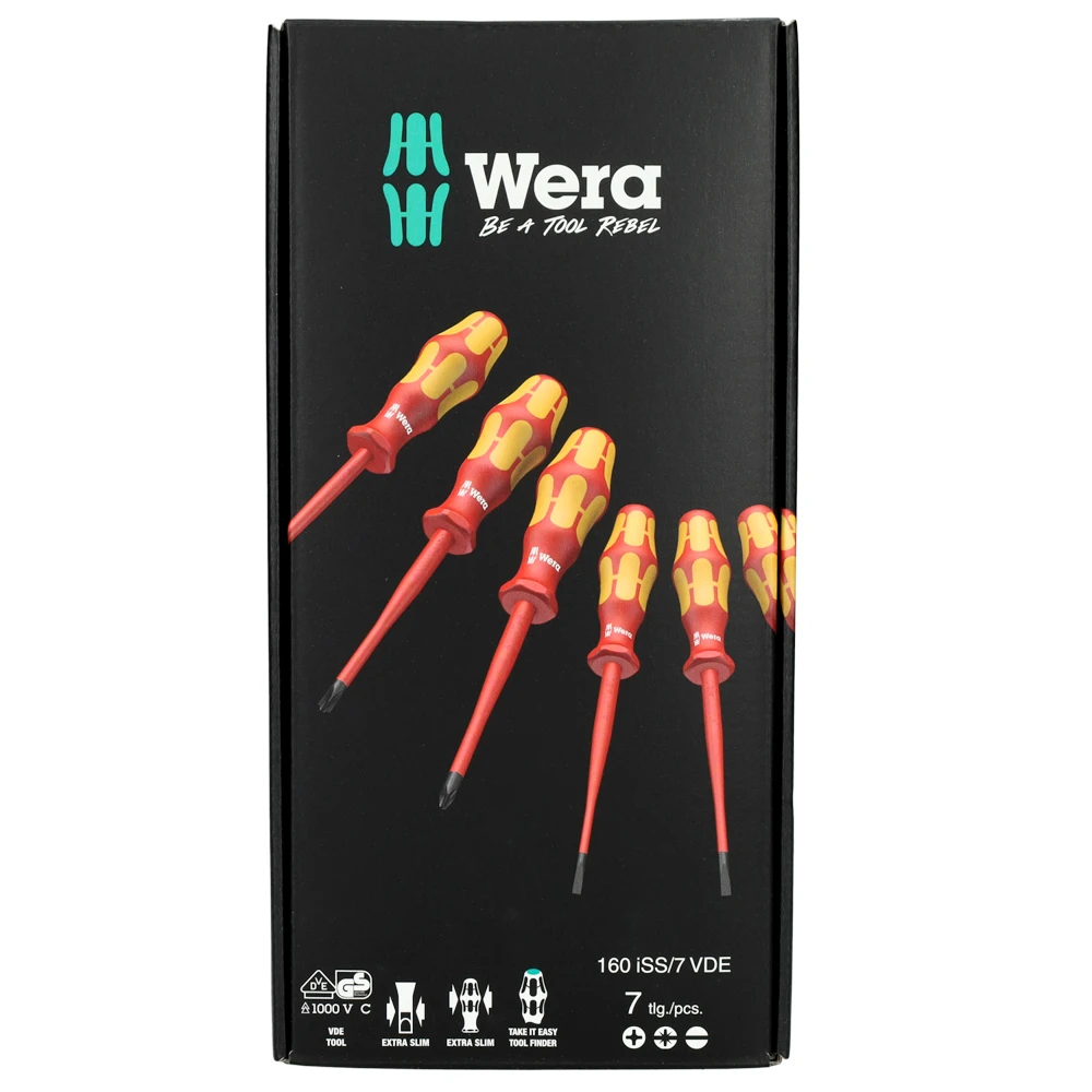Miniatuur van Wera schroevendraaierset 160 iSS/7 kraftform plus serie 100 - 7-delig (05135961001)