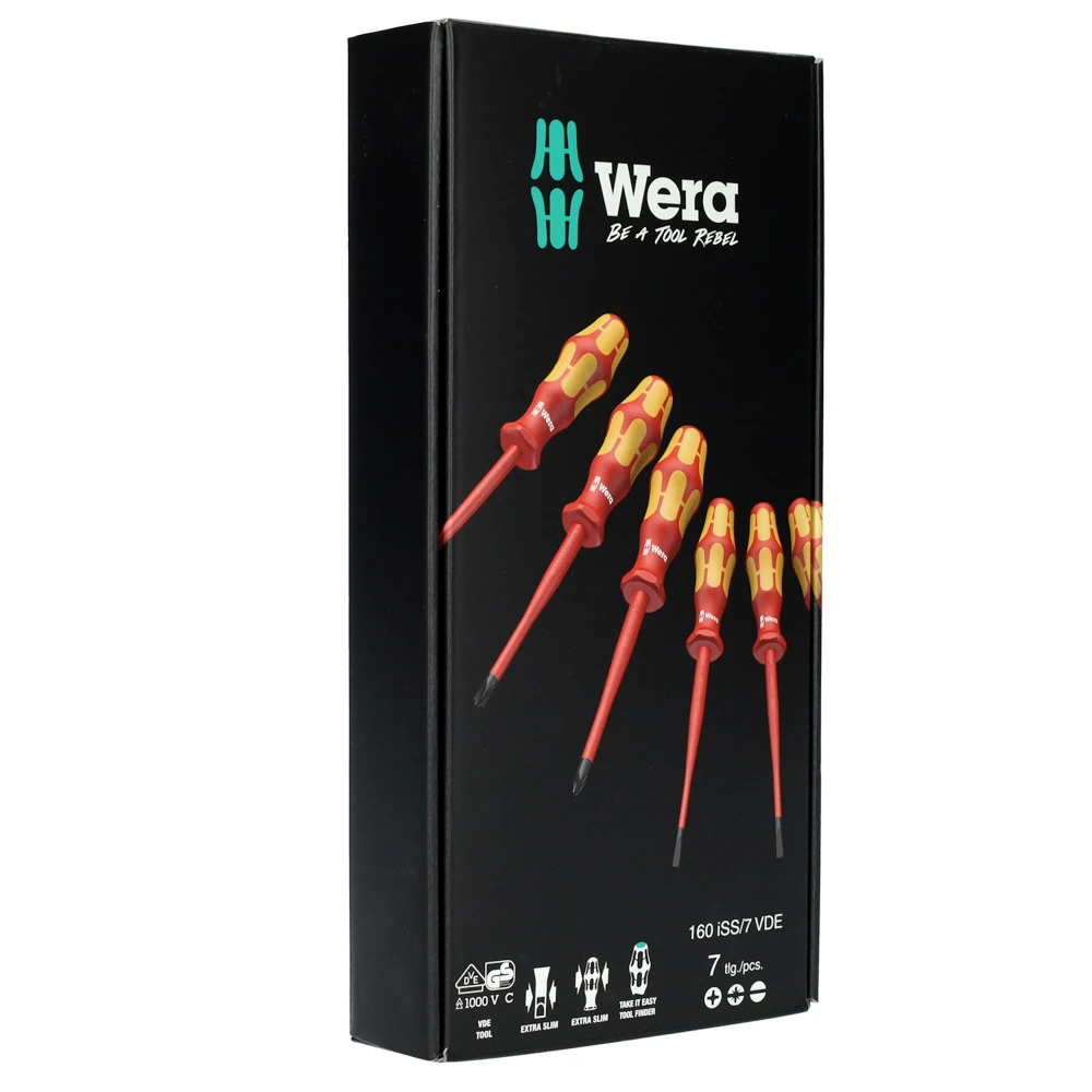 Miniatuur van Wera schroevendraaierset 160 iSS/7 kraftform plus serie 100 - 7-delig (05135961001)
