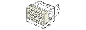 Miniatuur van Wago lasklem 8-voudig 0,5-2,5mm2 per 50 stuks (2273-208)