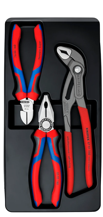 Miniatuur van KNIPEX tangenset 3-delig comfortgrepen (002009V01)