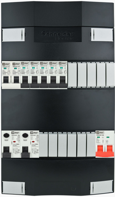 Miniatuur van EMAT Schneider groepenkast 5 groepen + fornuis 1 fase 220x380 (BxH) 