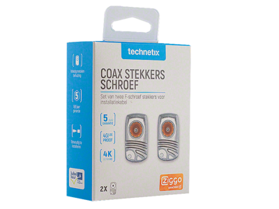 Miniatuur van Technetix Set coaxpluggen 2 x male
