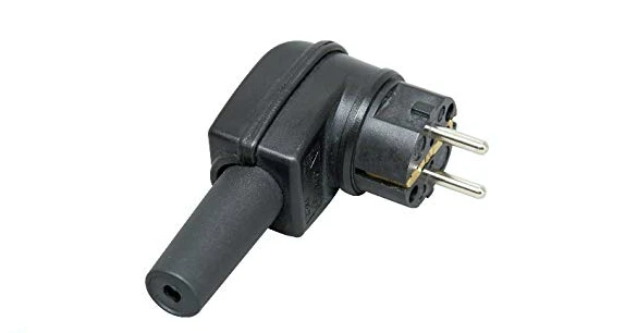 Miniatuur van Kopp stekker rubber haaks zwart