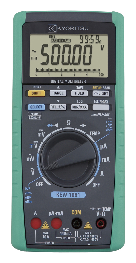 Miniatuur van Kyoritsu digitale TRMS multimeter, incl. logging functie (1061)