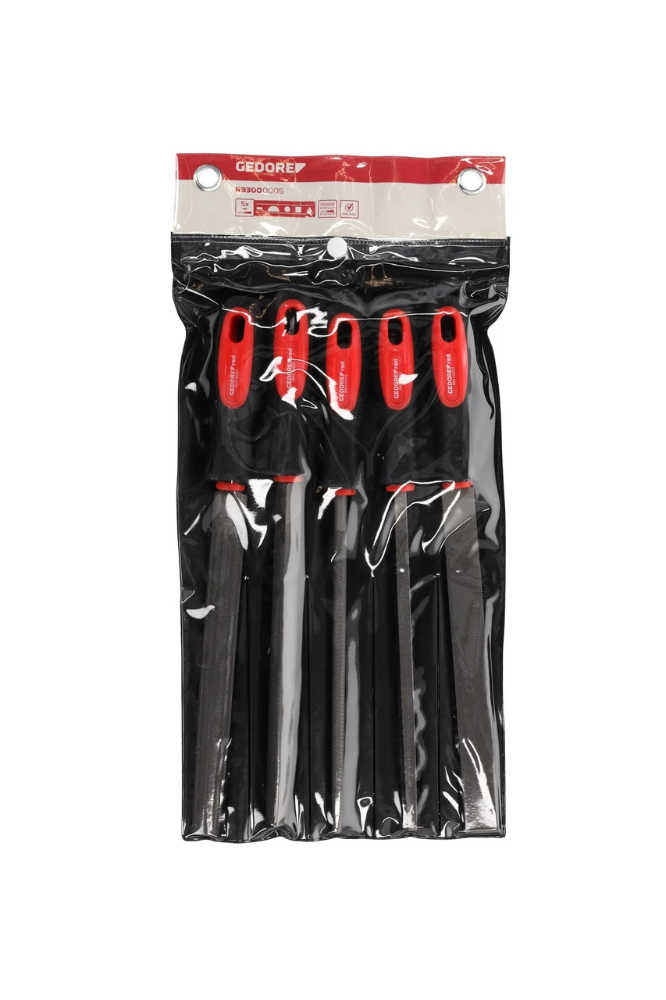 Miniatuur van GEDORE RED vijlenset 3kt 4kt plat rond half 5-delig (R93000005)