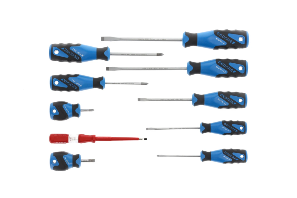 Miniatuur van GEDORE 3-comp schroevendraaierset SL+PH met spanningszoeker 10-delig (2150-2160 PH-010)