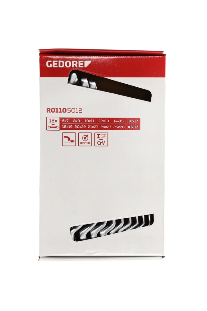 Miniatuur van GEDORE RED dubbele ringsleutelset 6-32mm 12-delig (R01105012)
