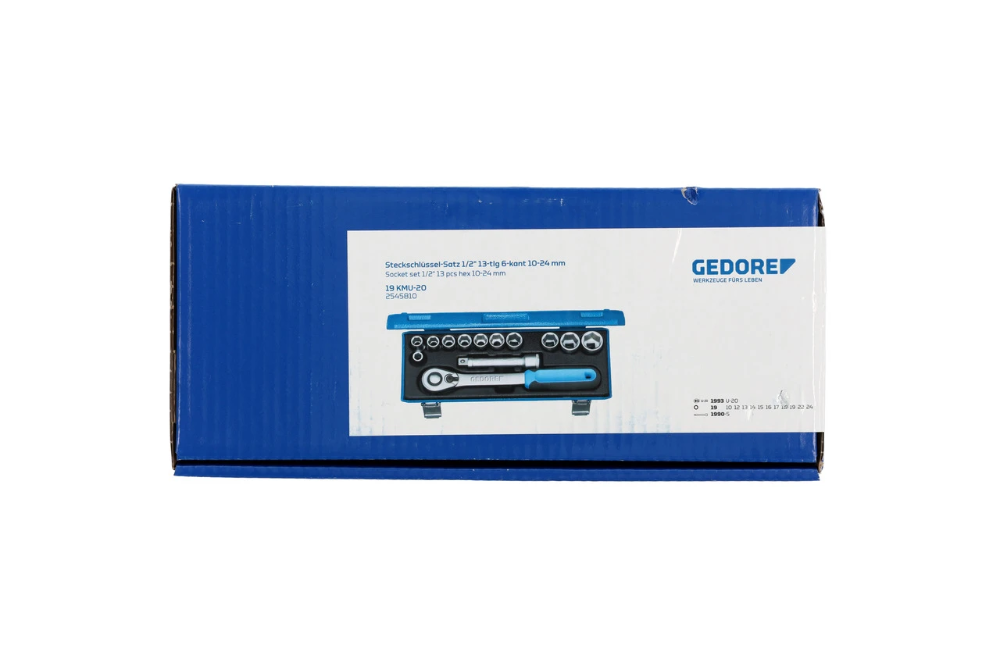Miniatuur van GEDORE dopsleutelset 1/2" zeskant 10-24mm 13-delig(19 KMU-20)