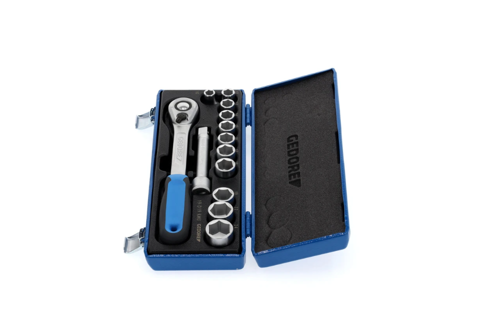 Miniatuur van GEDORE dopsleutelset 1/2" zeskant 10-24mm 13-delig(19 KMU-20)