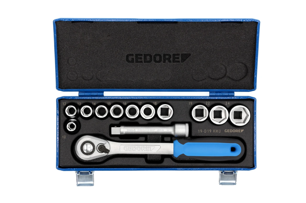 Miniatuur van GEDORE dopsleutelset 1/2" zeskant 10-24mm 13-delig(19 KMU-20)