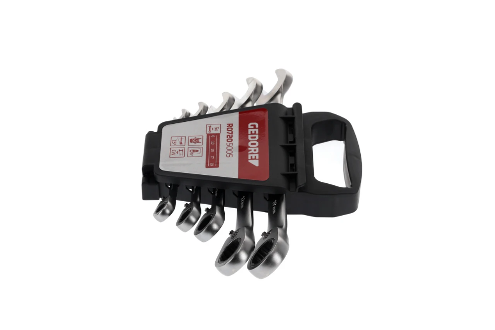 Miniatuur van GEDORE RED ringsratel steeksleutelset omkeerbaar 8-19mm 5-delig (R07205005)