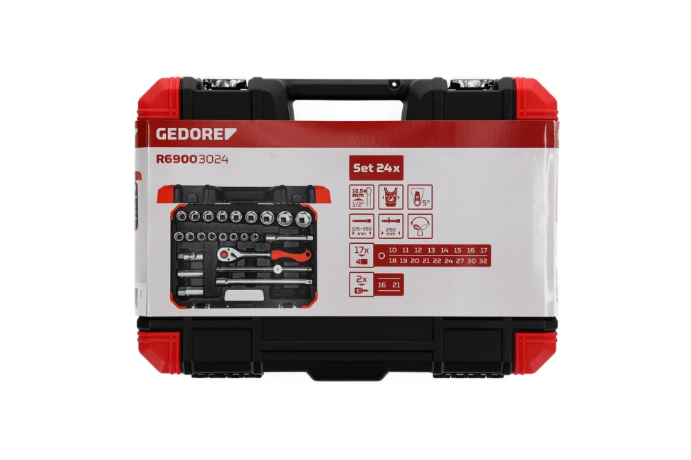 Miniatuur van GEDORE RED dopsleutelset 1/2” 10-32mm 24-delig (R69003024)