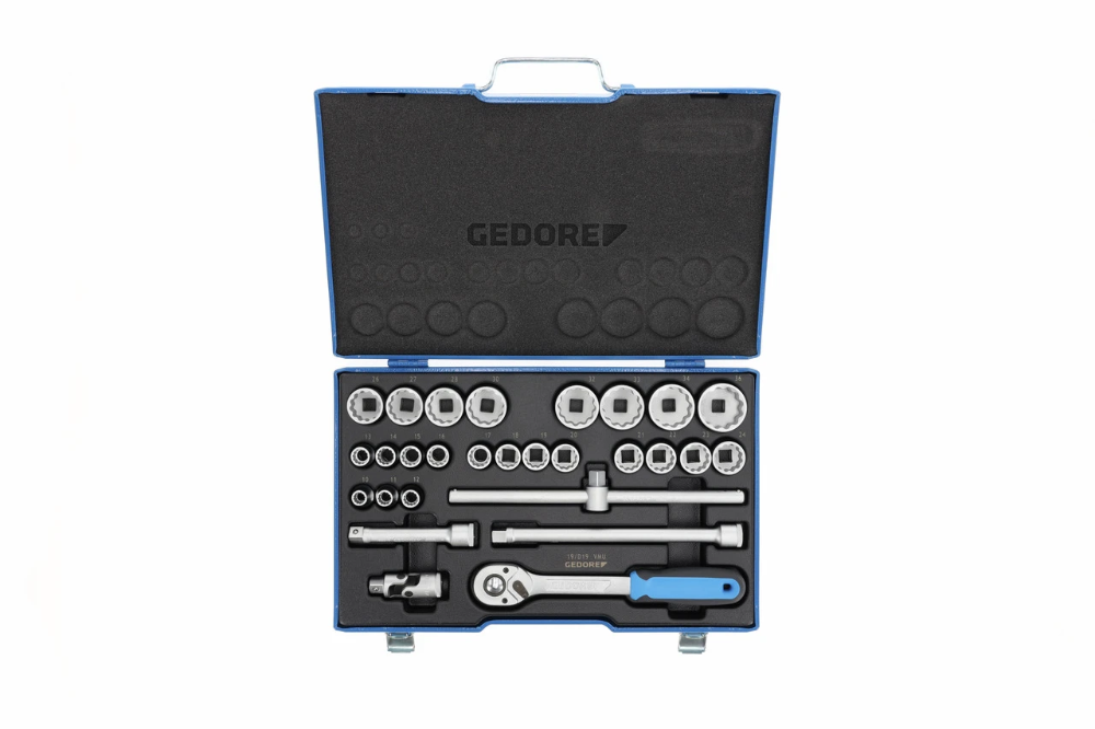 Miniatuur van GEDORE dopsleutelset 1/2" 10-36mm 28-delig (D 19 VMU-10)