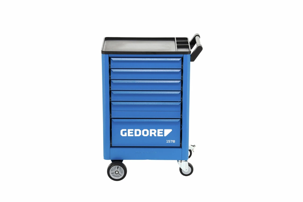 Miniatuur van GEDORE gereedschapswagen met 6 laden 930x605x375mm - blauw (1578)