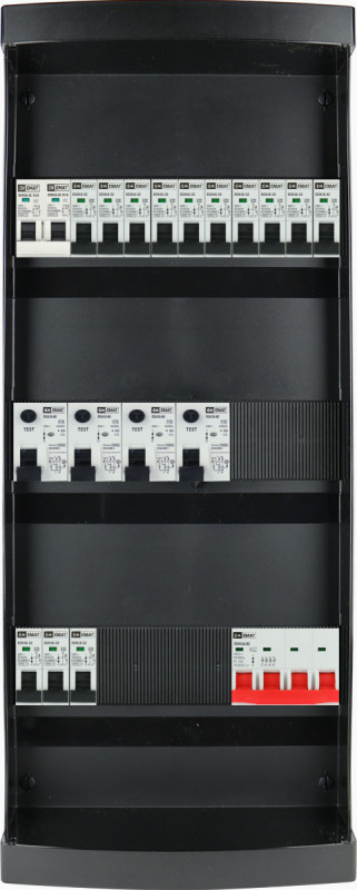 Miniatuur van EMAT Eaton groepenkast 13 groepen + fornuis 3 fase 220x550 (BxH) 