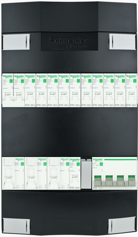 Miniatuur van Schneider groepenkast 11 groepen + fornuis 3 fase 220x380 (BxH)