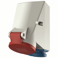 Miniatuur van Mennekes CEE+schuko wandcontactdoos 5-polig 400V 6H 16A IP44 (1649)