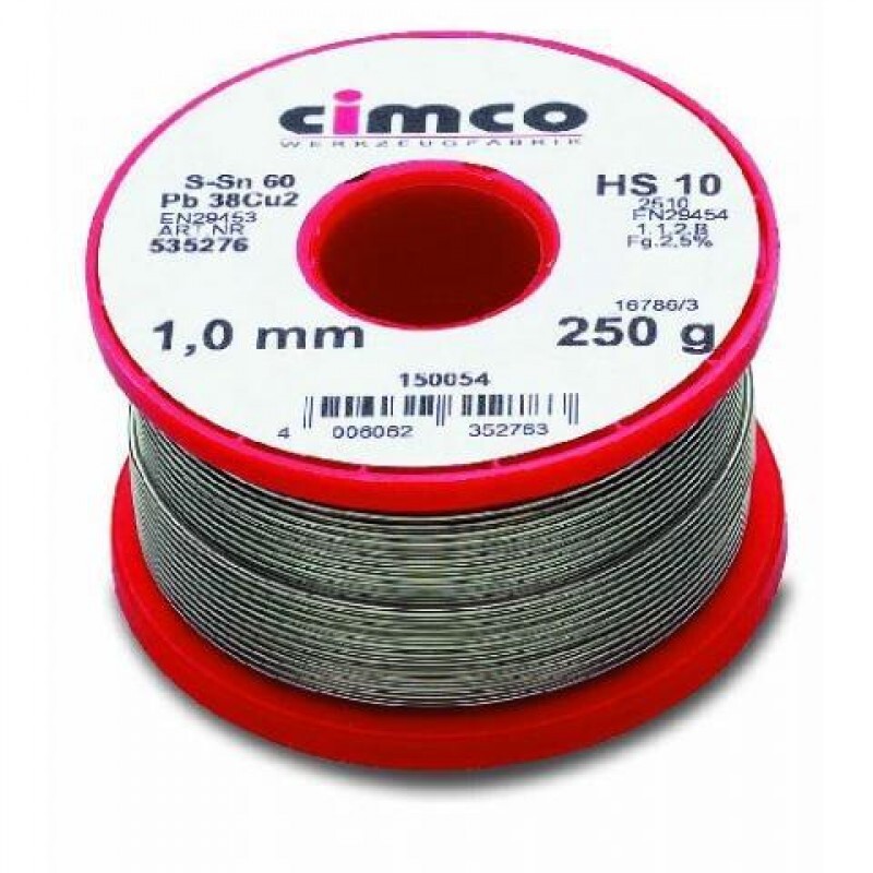 Miniatuur van Cimco draadsoldeer met harskern tinkoper 60/40/2 diameter 1mm rol 100gr (150052)