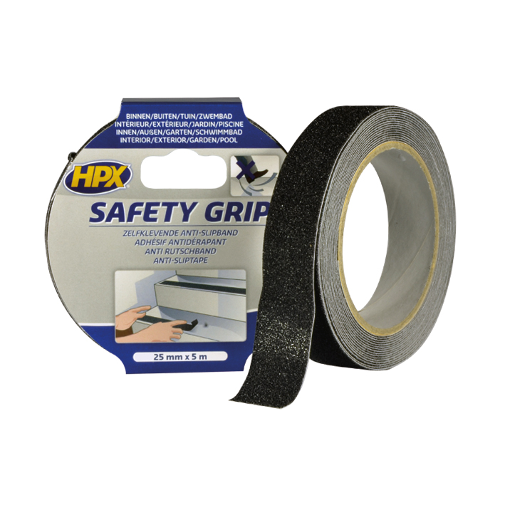 Miniatuur van HPX grip tape 25mm x 5 meter zwart (SB2505)