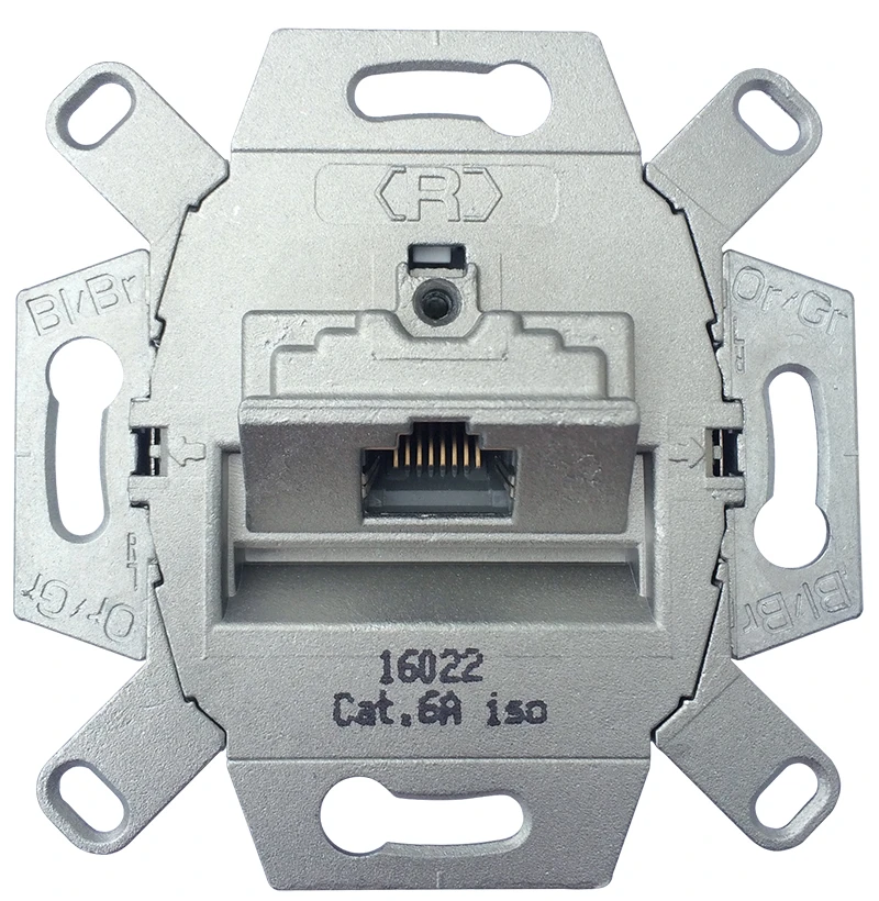 Miniatuur van Rutenbeck universele data wandcontactdoos UAE inbouw basiselement UTP 1-voudig Cat6A (39070)