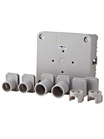 Miniatuur van Power power kabeldoos onderbak met deksel en inzetstukken grijs 100x100mm² (2080160)