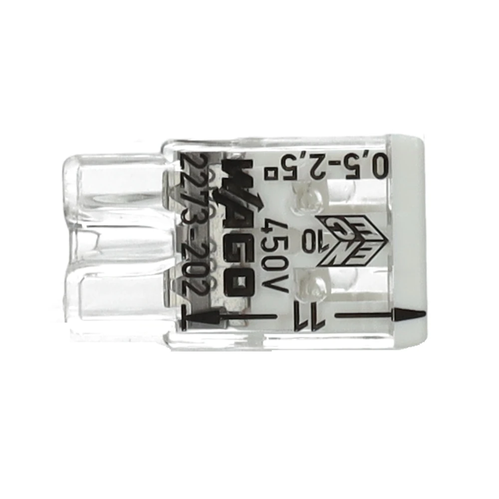 Miniatuur van Wago lasklem 2-voudig 0,5-2,5mm2 wit per 100 stuks (2273-202)