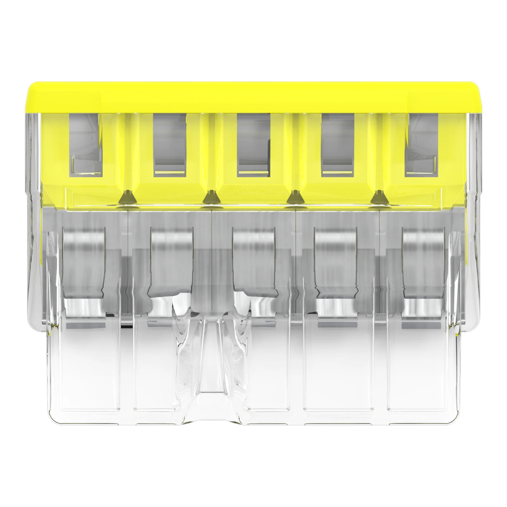 Miniatuur van Wago lasklem 5-voudig 0,5-2,5mm2 geel per 100 stuks (2273-205)