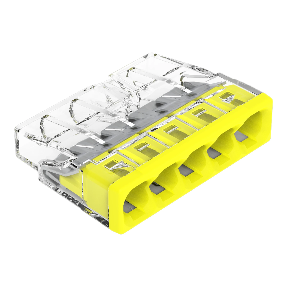 Miniatuur van Wago lasklem 5-voudig 0,5-2,5mm2 geel per 100 stuks (2273-205)
