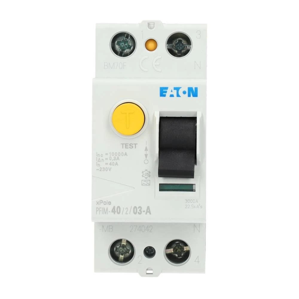Miniatuur van Eaton aardlekschakelaar 40A 300mA type A 1-fase (2P) (274042)