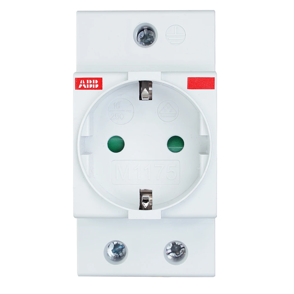 Miniatuur van ABB wandcontactdoos met randaarde din-rail (M1175)