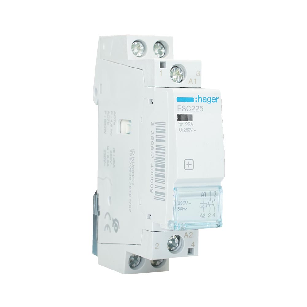Miniatuur van Hager magneetschakelaar 230V 25A 2 maak (ESC225)