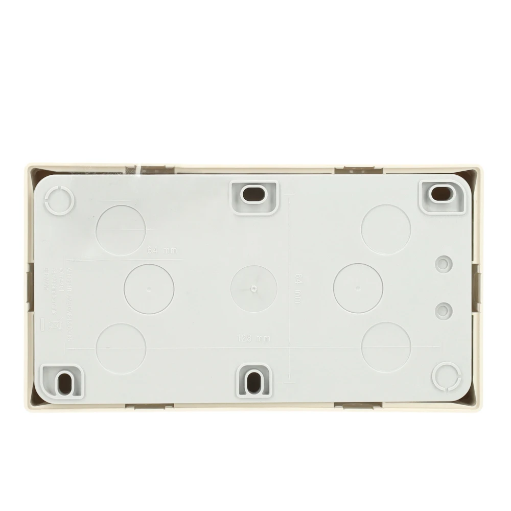 Miniatuur van JUNG opbouwbak met afdekraam 2 voudig - as500 crème wit (AS582AW)