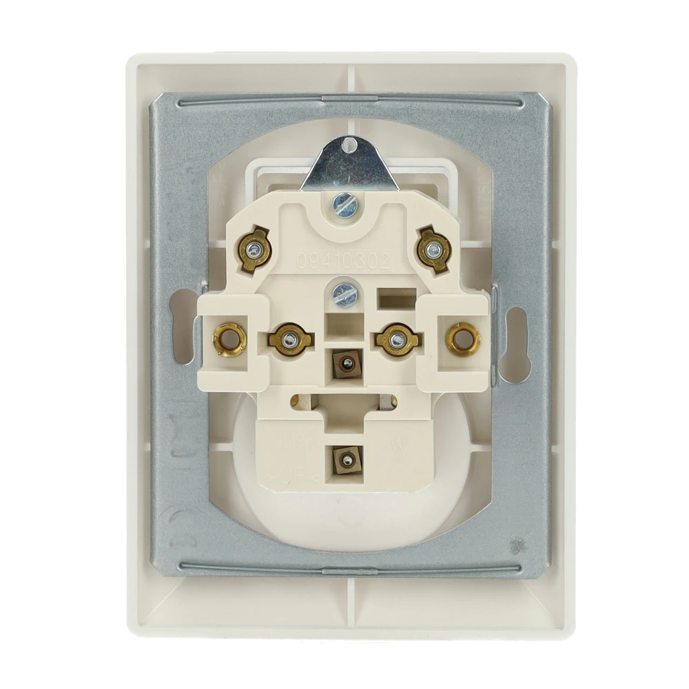 Miniatuur van JUNG combinatie schakelaar/wandcontactdoos zonder beschermingscontact  - as500 alpine wit (AS5546EUWW)