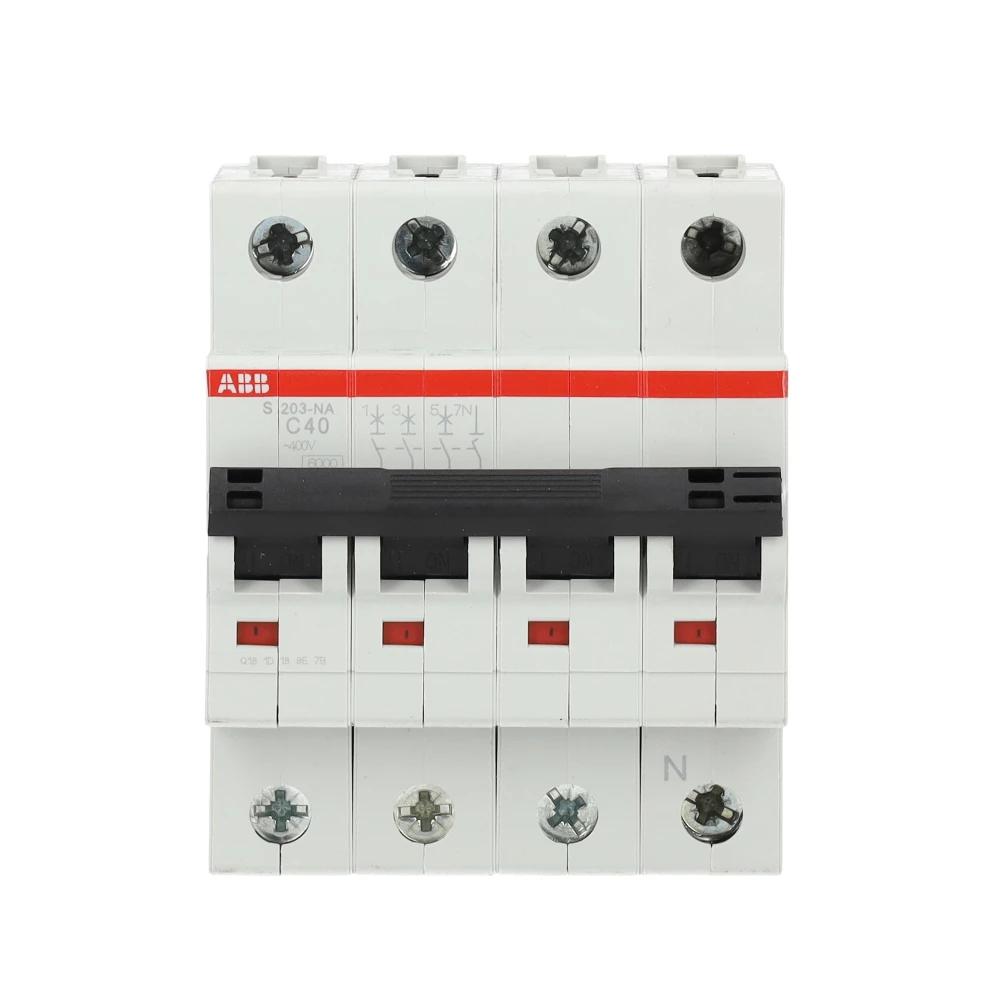 Miniatuur van ABB installatieautomaat 3-polig + nul 40A C-kar (S203-C40NA)