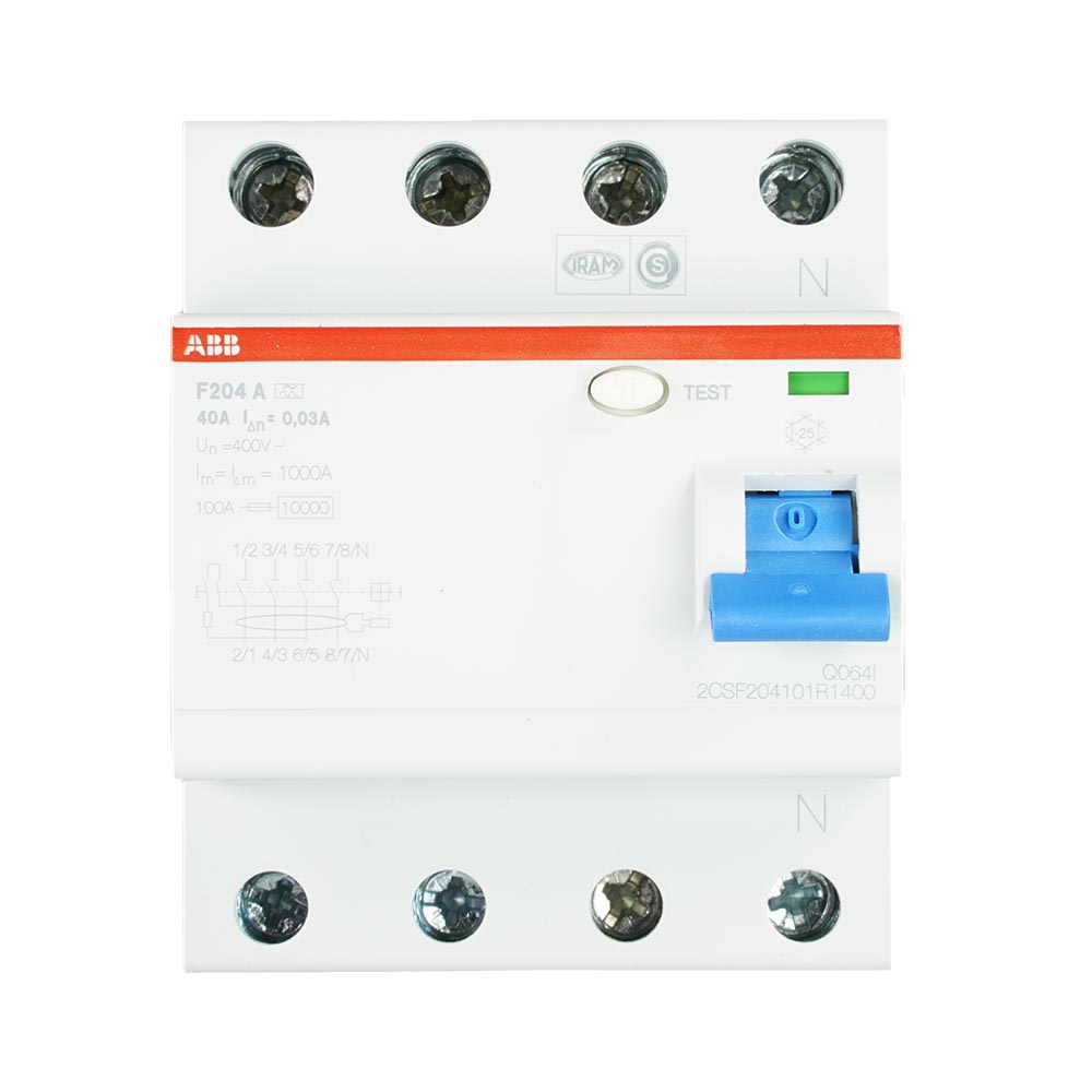 Miniatuur van ABB Componenten aardlekschakelaar 40A 30mA type A 3-fase (4P) (2CSF204101R1400)