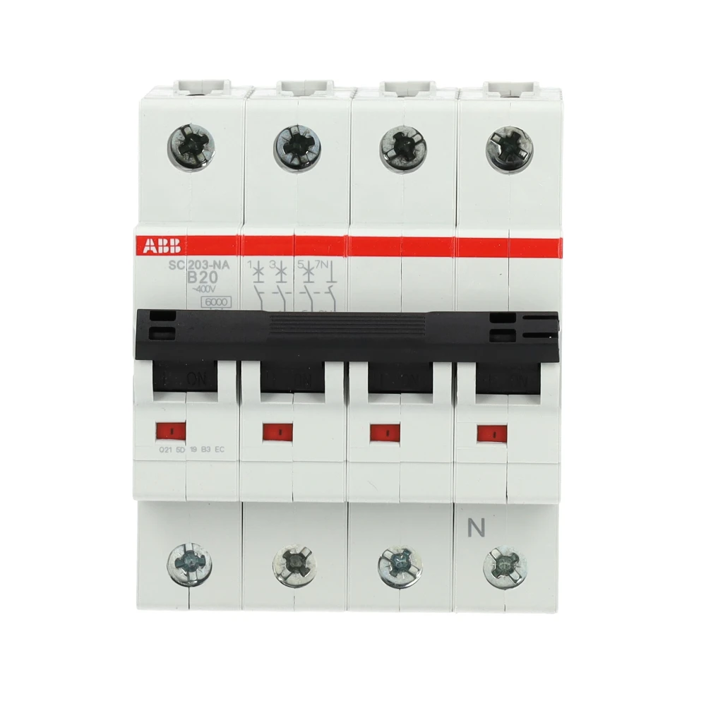 Miniatuur van ABB krachtgroep 3-polig+nul 20A B-kar (SC 203 B20 NA)