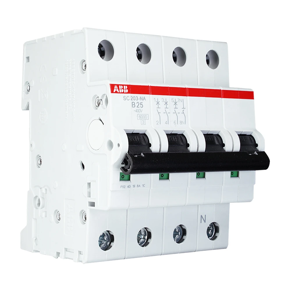 Miniatuur van ABB installatieautomaat B25 3-fase (3P+N) 6kA (2CDS253120R0255)