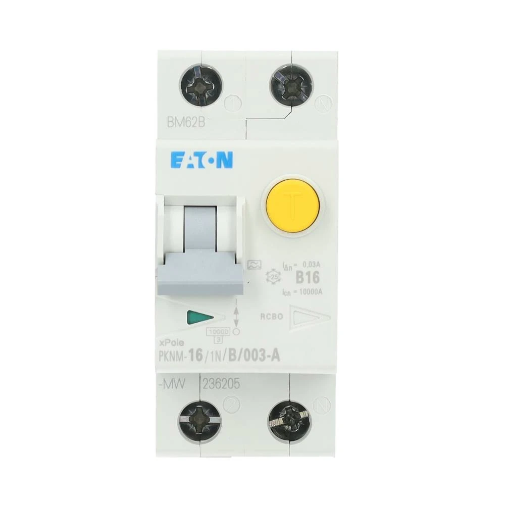 Miniatuur van Eaton aardlekautomaat B16 30mA 1-fase (1P+N) 6kA (236633)