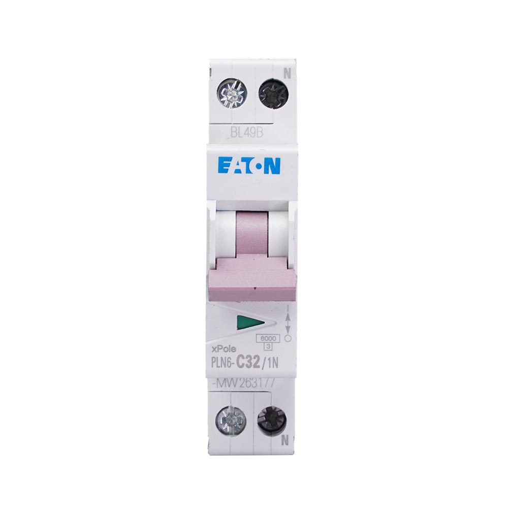Miniatuur van Eaton installatieautomaat 1-polig+nul 32A C-ka (PLN6-C32/1N-MW)
