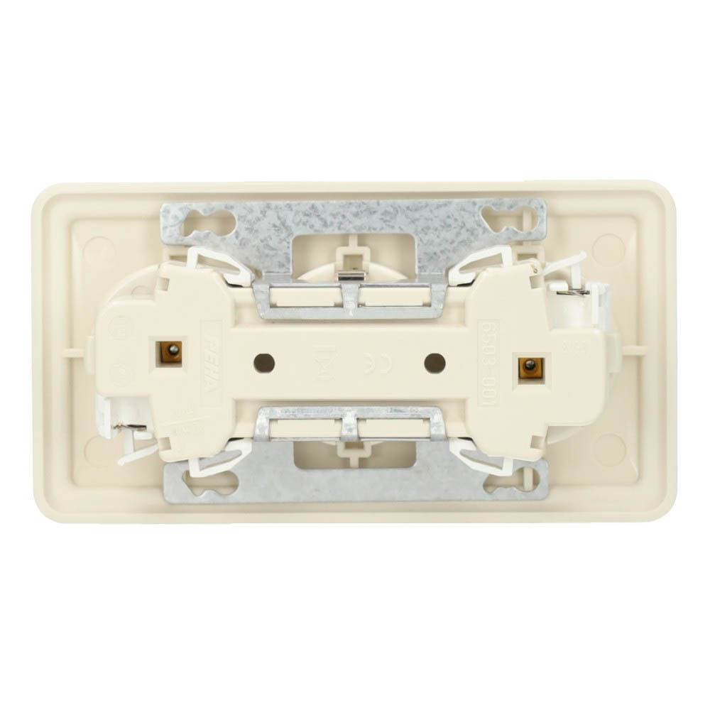 Miniatuur van PEHA dubbel stopcontact met randaarde - standaard crème wit (D 80.6512/3 W)