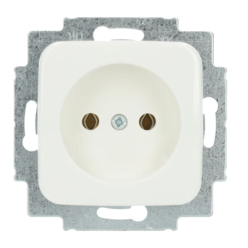 Miniatuur van ABB Busch-Jaeger inbouw stopcontact 1-voudig - alpin wit (2300 UC-214-500)