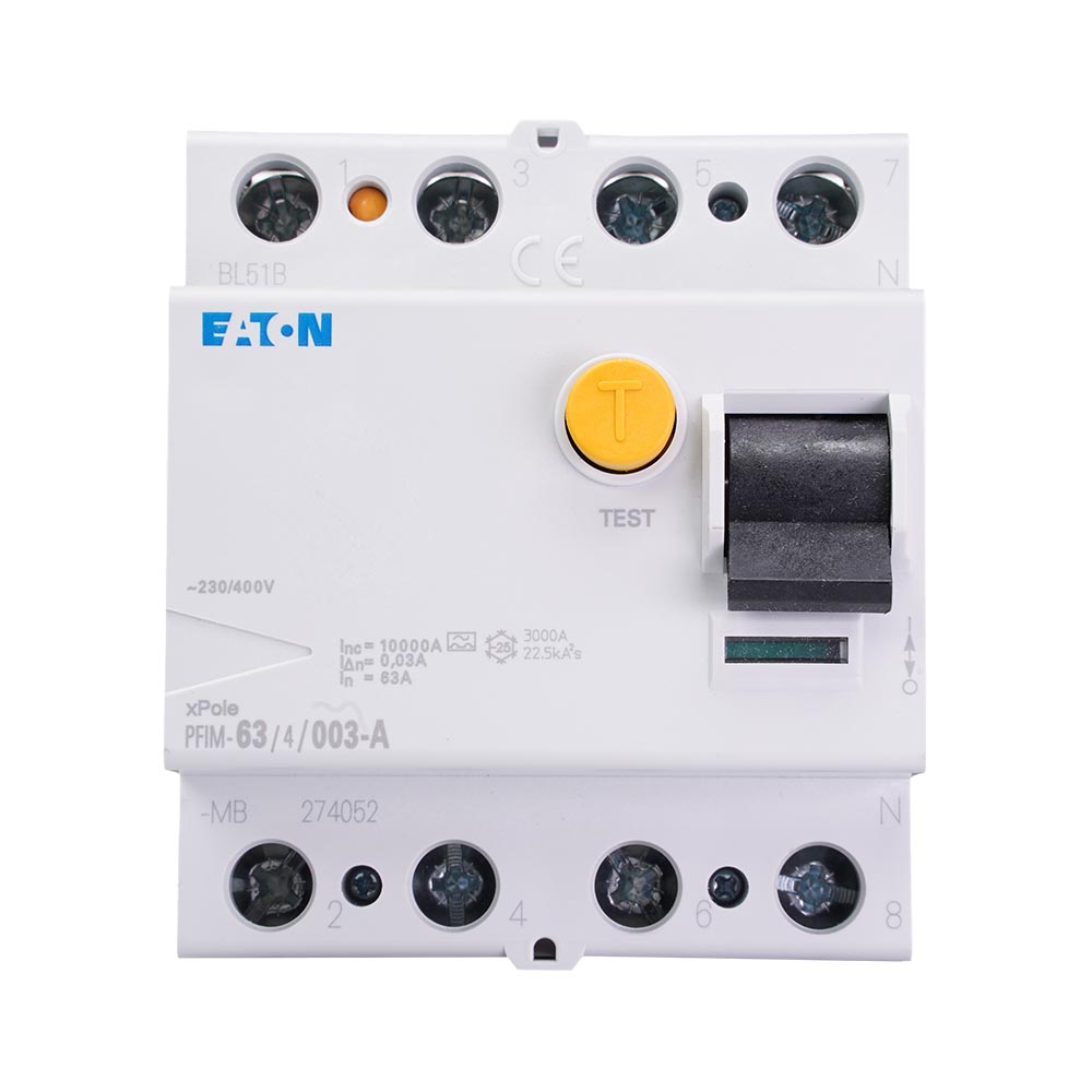 Miniatuur van Eaton aardlekschakelaar 4-polig 63A 30mA type A (PFIM-63/4/003-A-MB)