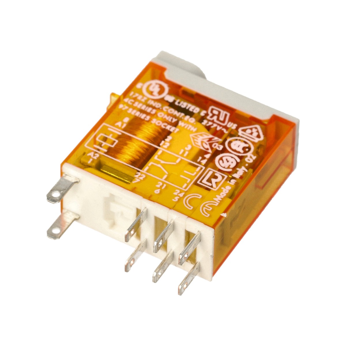 Miniatuur van Finder relais 2 wisselcontacten 8A 24V AC (46.52.8.024.0040)