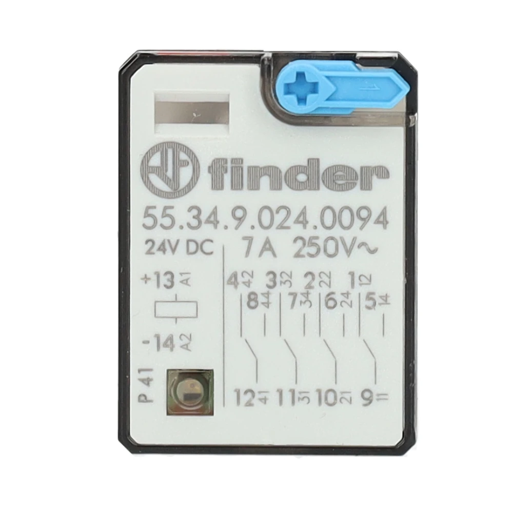 Miniatuur van Finder relais 4 wisselcontacten 7A 24V DC (55.34.9.024.0094)
