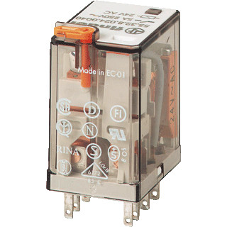 Miniatuur van Finder relais 2 wisselcontacten 10A 24V AC per 10 stuks (55.32.8.024.0054)