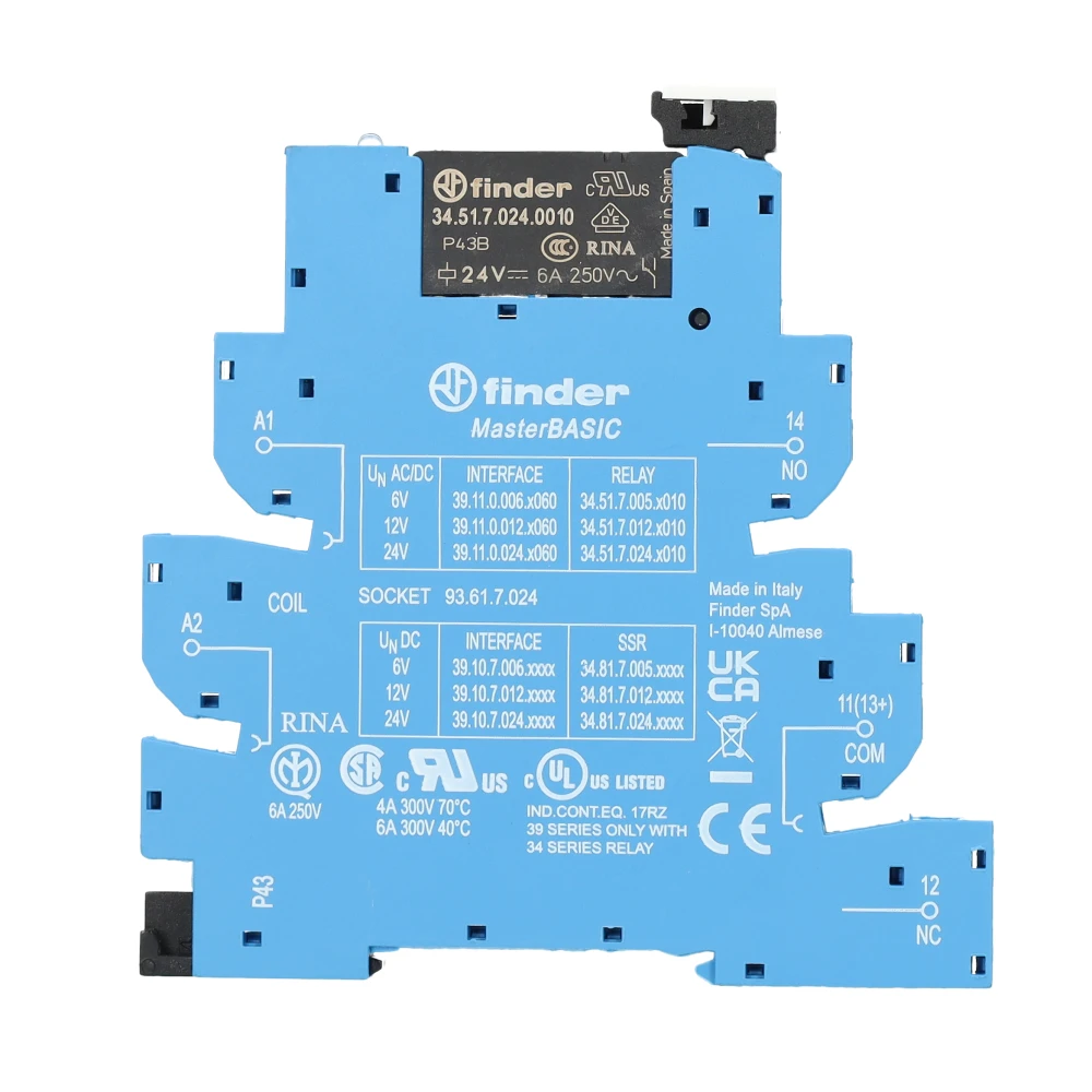 Miniatuur van Finder interfacerelais 1 wisselcontact 6A 24V (39.11.0.024.0060)