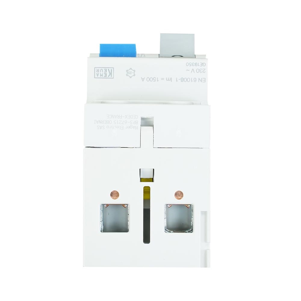 Miniatuur van Hager aardlekschakelaar 63A 30mA type A 1-fase (2P) (CDA263G)