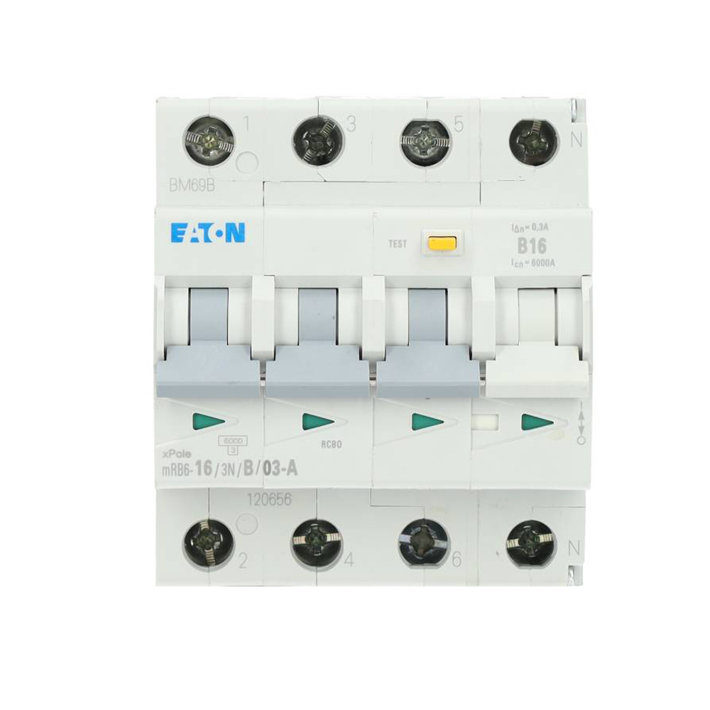 Miniatuur van Eaton aardlekautomaat B16 3P+N 300mA Type A (120656)
