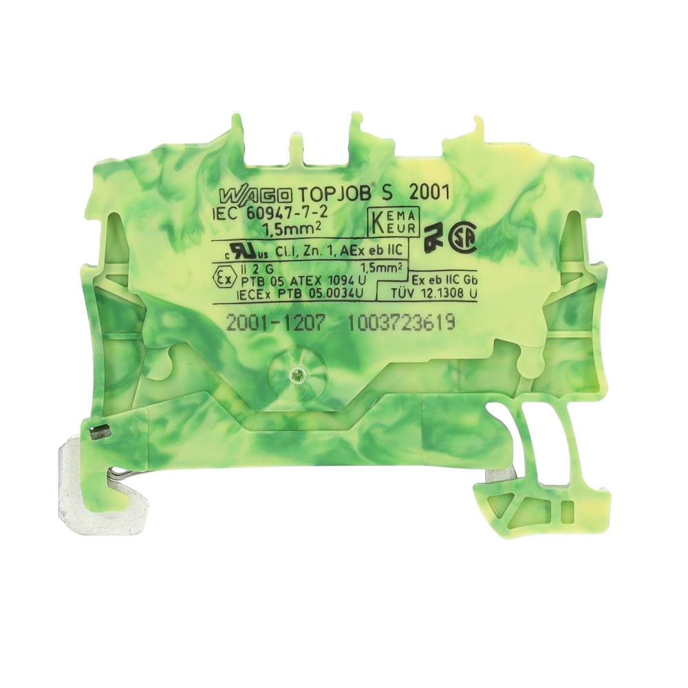 Miniatuur van Wago aardklem 2-draads 1,5 mm groen/geel (2001-1207)